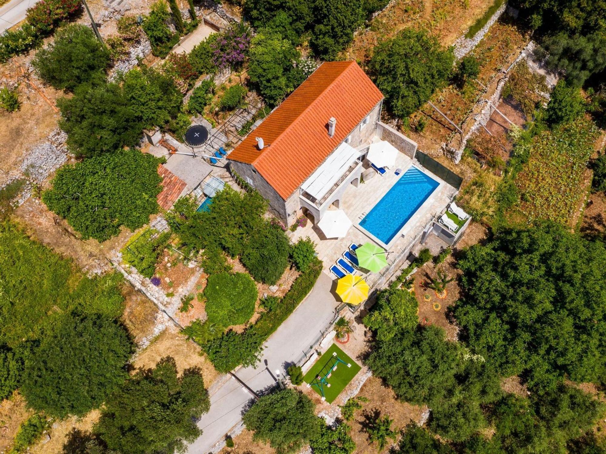 House Ko An-Four Bedroom Villa With Terrace And Swimming Pool Gruda Exterior foto