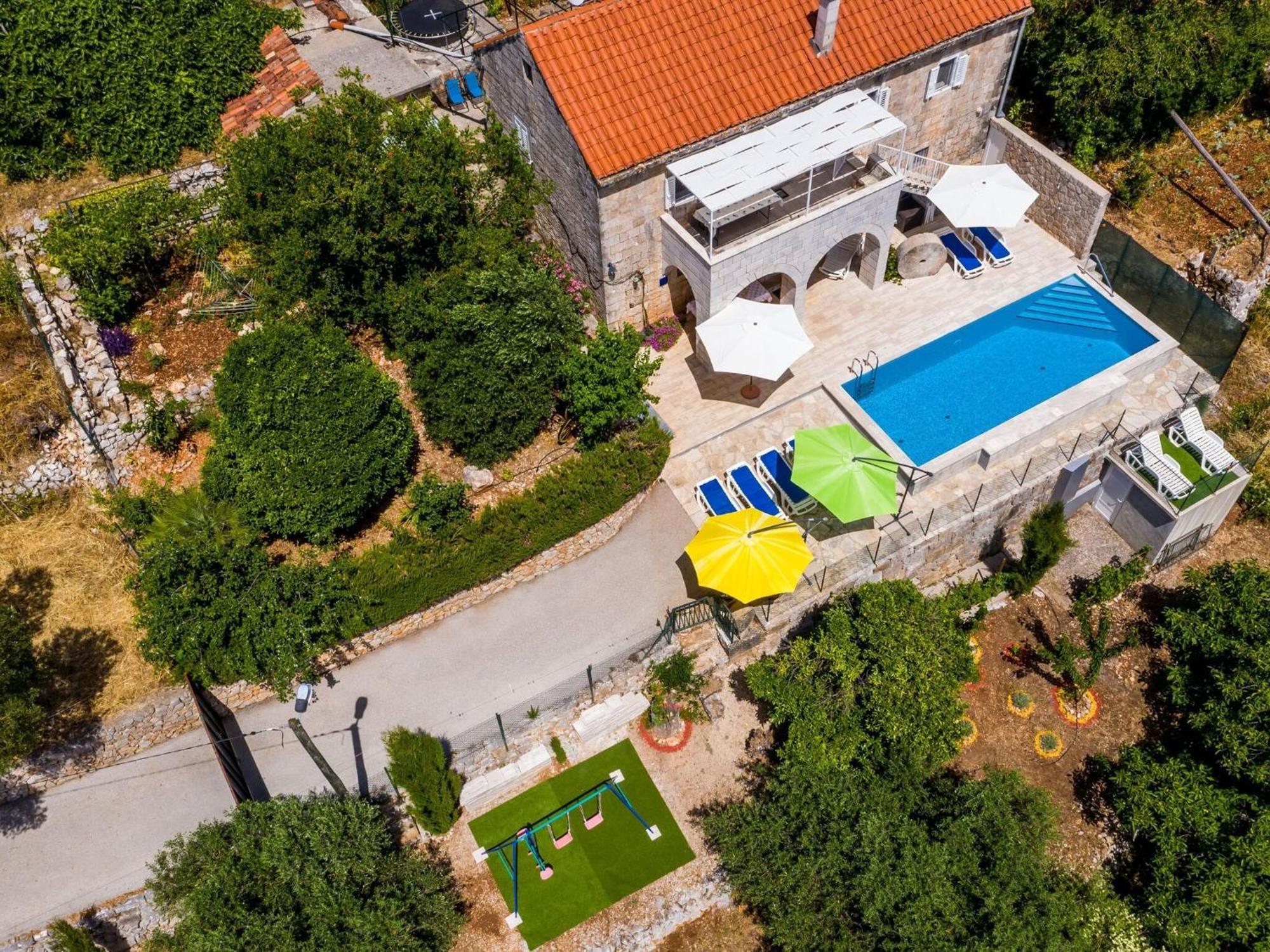House Ko An-Four Bedroom Villa With Terrace And Swimming Pool Gruda Exterior foto