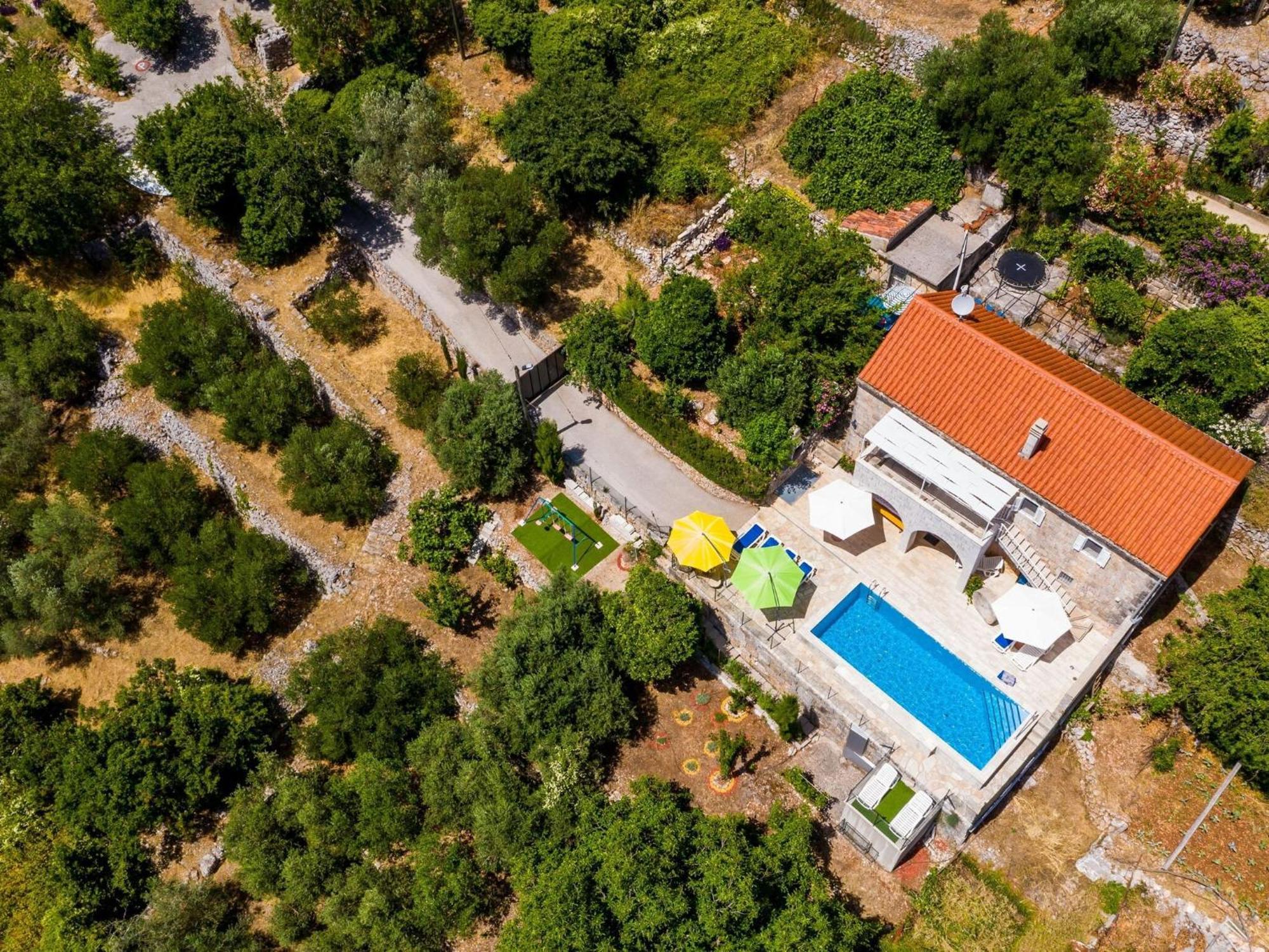 House Ko An-Four Bedroom Villa With Terrace And Swimming Pool Gruda Exterior foto